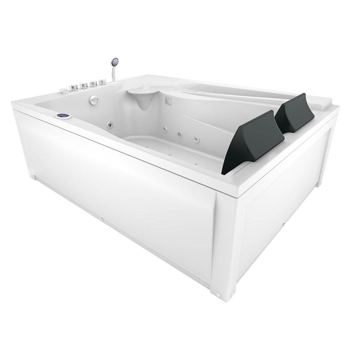 AcquaVapore Whirlpool Pool Badewanne Eckwanne Wanne W12HZ-TH-A 135x180cm Ringzirkulation, passive Schlauch-Reinigung Image