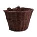 Wicker Front Bike Basket with Leather Straps Front Handlebar Adult Kids Wicker Bike Basket D-Shaped Waterproof Storage Bicycle Basket Aosijia