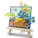 HI-Reeke Flower Building Block Set Blue Rose Bouquet Botanic Art Easel Building Kit Toy for Adult