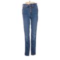Madewell Jeans - Low Rise Skinny Leg Denim: Blue Bottoms - Women's Size 25 - Dark Wash