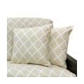 Lattice Beige Futon Cover 370 Full with 2 Pillows