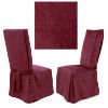Chenille Raspberry Dining Chair Cover 228 Chair