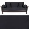 Checker Black Futon Cover 347 Queen 5pc Pillow set