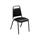 NATIONAL PUBLIC SEATING 9110-B Stacking Chair, 9100 Series, Vinyl Black