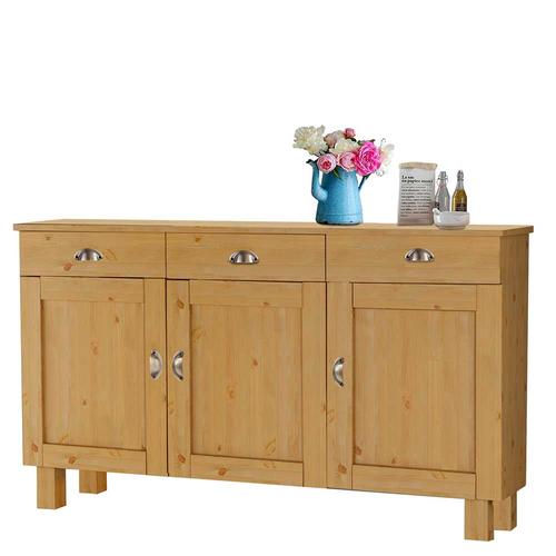 Kiefer massiv Sideboard im Landhausstil drei Schubladen und Türen