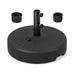 Costway 19.5 Inch Fillable Round Umbrella Base Stand for Yard Garden Poolside-Black