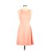 Lush Casual Dress - A-Line Crew Neck Sleeveless: Pink Print Dresses - Women's Size Medium