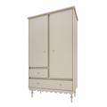 Armoire 2 portes 2 tiroirs olive