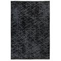 Tapis de salon en polyester noir 120x170 cm