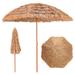 Costway 8 FT Patio Thatched Tiki Umbrella 8 Ribs Portable Hawaiian