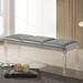 Xian Glam Clear Faux Leather Padded Bedroom Bench by Furniture of America