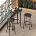 Bar Table and Chairs Set, Bar Table with 2 Bar Stools, Sturdy Metal Frame, Dining Table Set