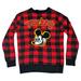 Disney Jackets & Coats | Disney Forever 21 Mickey Mouse Plaid Cardigan Letterman Jacket Sweater Retro Sm | Color: Black/Red | Size: S