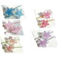 20Pcs Shining Sequin Heart Star Hair Ties Little Girls Hair Bands Cute Bow Kids Hair Ties Colorful Sequins Hair Kids Accessories Ponytail Holder for Baby Girls and Toddler
