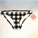 Kate Spade Swim | Kate Spade Bikini Bottoms Black & White Gingham Plaid Mid Rise Bottoms Sz S Nwt | Color: Black/White | Size: S