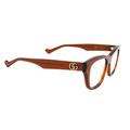 Gucci Accessories | Gucci Gg 0999o 003 Brown Plastic Cat-Eye Eyeglasses 52mm | Color: Brown | Size: 52