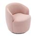 LAFUYSO 18.11" W Fabric Seat Reception Chair w/ Wood Frame Wood in Pink | 27.56 H x 18.11 W x 25.6 D in | Wayfair W52780813-Pink