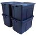 Rubbermaid Stackable Plastic Storage Bin Plastic in Blue | 16.25 H x 14.75 W x 21.25 D in | Wayfair RMRT250007-4pack