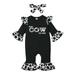 Liangchengmei Baby Girl halloween Romper Outfits Infant Long Sleeve Bell Bottoms Jumpsuit Bodysuit