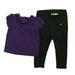 Pre-owned Janie and Jack Girls Purple | Black Apparel Sets size: 12-18 Months