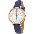 Women's Fossil Navy Bentley Falcons Jacqueline Leather Watch