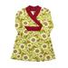 Pre-owned Tea Girls Green | Maroon Floral Dress size: 18-24 Months