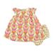 Pre-owned Vera Bradley Baby Girls White | Pink Floral Dress size: 6-9 Months