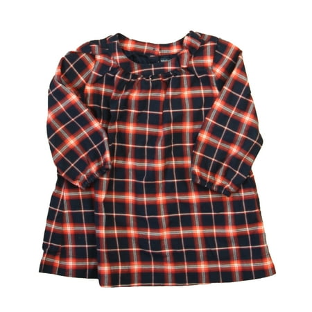 Pre-Owned Gap Girls Red | Navy Plaid Dress size: 18-24 Months (Good)