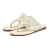 Pantolette LASCANA, Damen, Gr. 42, beige, Obermaterial: 100% Textilmaterial. Futter: 100% Textilmaterial. Decksohle: 100% Textilmaterial. Laufsohle: 100% Synthetik, unifarben, modisch, Schuhe, Mule, Sandale, offener Schuh, Zehentrenner, trendige...