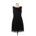 Connected Apparel Cocktail Dress - Sheath: Black Jacquard Dresses - Women's Size 10