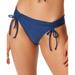 Jessica Simpson Swim | Jessica Simpson Women's Ruched Bikini Bottoms Swimsuit Blue Size Medium | Color: Blue | Size: Medium