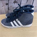 Adidas Shoes | Adidas Womens Cloud Foam Daily Qt Mid-High Basketball Sneakers Blue Size 5.5 | Color: Blue/White | Size: 5.5