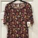 Lularoe Dresses | Lularoe Julia Dress Floral Size Medium | Color: Purple/Yellow | Size: M