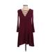 American Eagle Outfitters Casual Dress: Burgundy Dresses - Women's Size X-Small