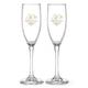 Hortense B Hewitt Wedding Champagne Anniversary Toasting Flutes, Set of 2, Gold 50th Flourish