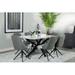 George Oliver Hagg Dining Set Wood/Upholstered/Metal in Brown/Gray/White | 29.5 H x 35.25 W x 63 D in | Wayfair 296339A8BA05457B86EFB6E96A059119