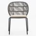 Vincent Sheppard Kodo Patio Dining Side Chair Wicker/Rattan in Gray | 31.9 H x 22.8 W x 22.4 D in | Wayfair KIT-GD041S033-P0303