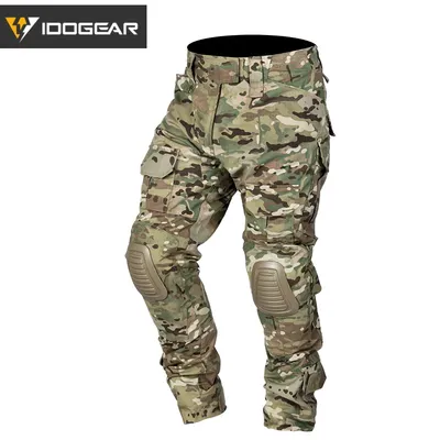 IDOGEAR-Pantalon Skip Gen2 pour homme avec genouillères BDU DulfjHunting multi-camouflage 3206
