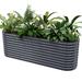 Arlmont & Co. 8X 2 X 2.66 Ft Large Galvanized Raised Garden Beds-Deep Green Metal in Gray | 32 H x 24 W x 96 D in | Wayfair