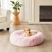 Tucker Murphy Pet™ Calming Dog Bed Cat Bed Donut, Faux Fur Pet Bed Self-Warming Donut Cuddler, Comfortable Round Plush Dog Beds (20 X 20 X 8 Inch