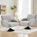 Armchair - Brayden Studio® Harborcreek Upholstered Swivel Armchair Linen in Gray | 30.7 H x 28.3 W x 28.9 D in | Wayfair