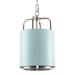 Arctic Blue metal lamp shade 1-Light modern and chic Light Brushed Nickel Finish Pendant Light