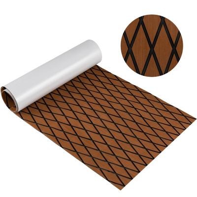 EVA Foam Boat Decking Sheet with Diamond Shape for Boat Surfboard-Brown - 75" x 28" (L x W)