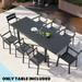 Outdoor Dining Extending Table Rectangular with Extension Leaf - See Picture