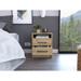 Minimalist Style Nightstand with an Open Compartment and 2 Drawers for the Bedroom