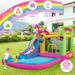 Inflatable Bounce Castle with Long Water Slide and 735W Blower - 10 ft x 15 ft x 8.5 ft (L x W x H)