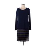 Hail3y Scoop Neck Long sleeves:23 Casual Dress Scoop Neck Long sleeves: Blue Color Block Dresses - Women's Size Medium