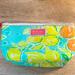 Lilly Pulitzer Bags | Lilly Pulitzer For Estee Lauder Cosmetic Case Pouch Bag Aqua Citrus Lemon Orange | Color: Green/Yellow | Size: Os