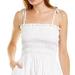 Tory Burch Dresses | Nwt Tory Burch Women's White Cotton Smocked Short Sleeveless Dress M | Color: White | Size: M