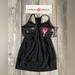 Lululemon Athletica Tops | Lululemon Muscle Tank Top Black With Attached Built In Floral Sports Bra - 6 | Color: Black/Pink | Size: 6